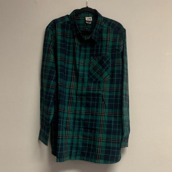 The North Face Men's 2XL Hayden Pass Long Sleeve Plaid Shirt, Green - Picture 1 of 7